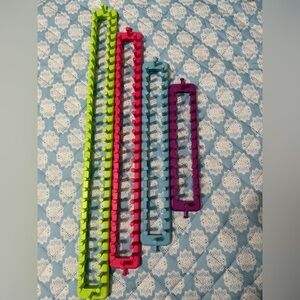 3 Sets of Colorful Knitting Large Gauge Loom Sets